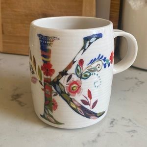 Anthropologie Initial Mug- K